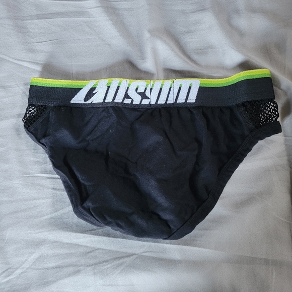 Aussiebum Hip Rise Black Mesh briefs - Size S - Picture 2 of 3